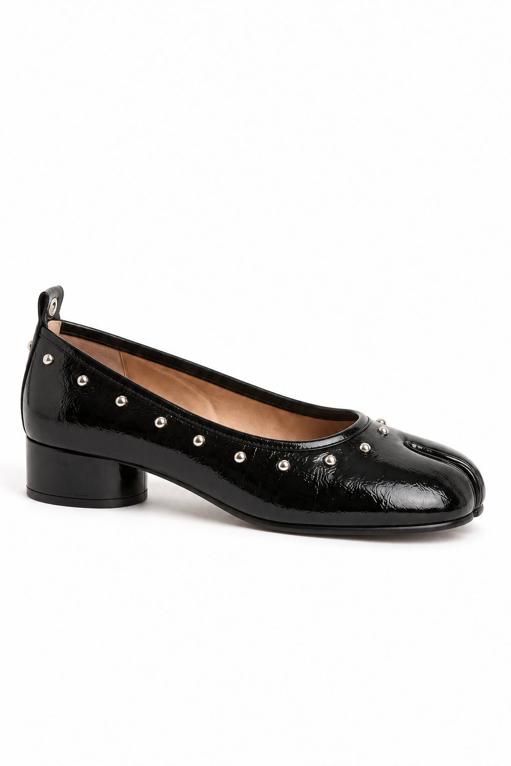 Tamaki Tabi Studded Ballerina in Black — side view
