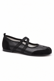 Tomoe Tabi Stripe Mary Jane in Black — side view