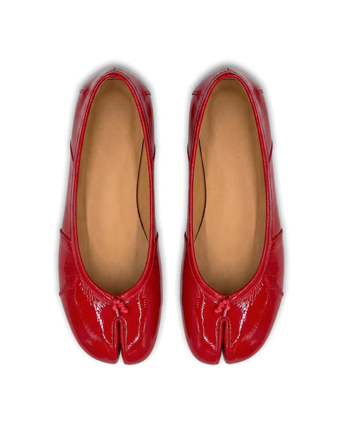 Saya Tabi Ballet Flat in Red